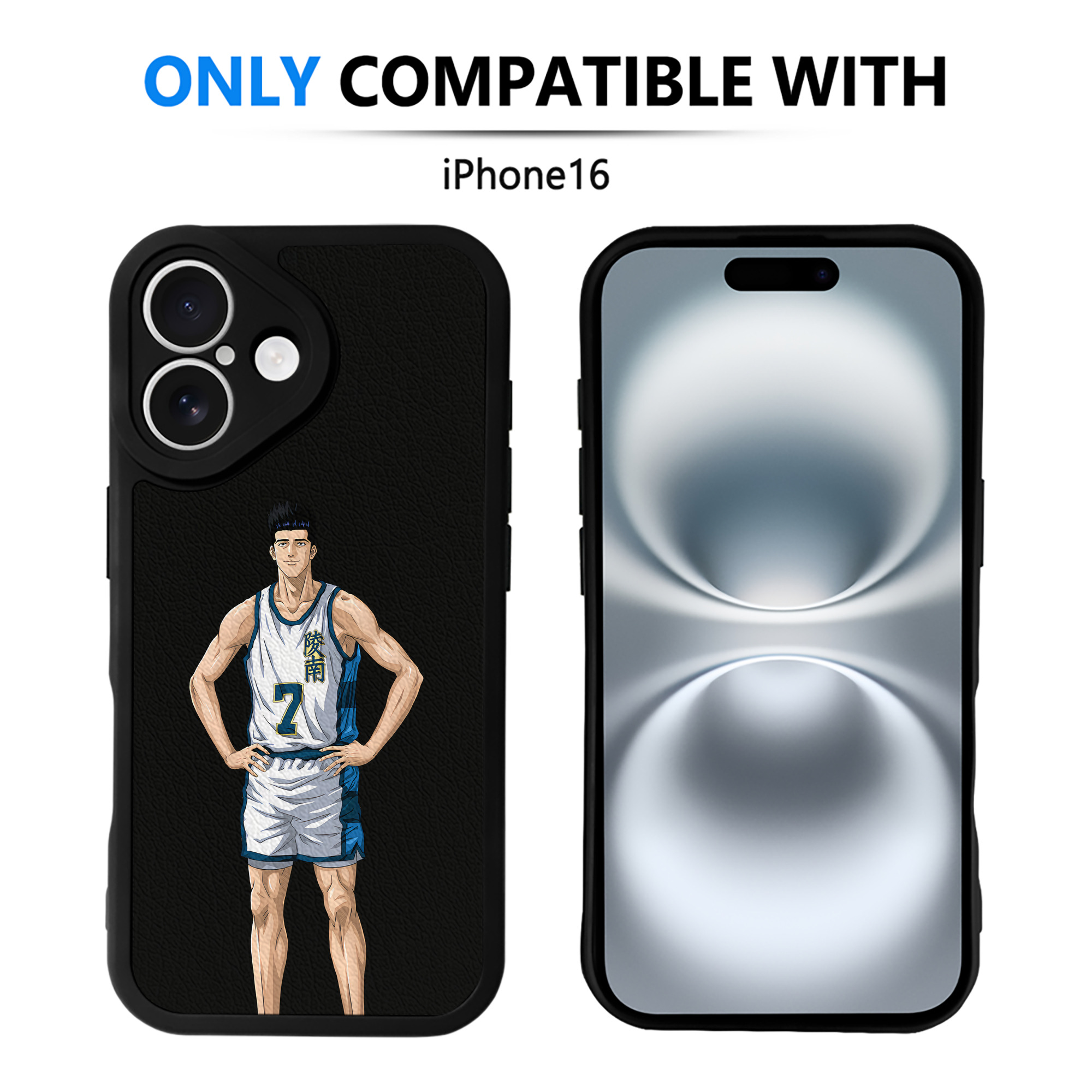 （画像用） SLAM DUNK／スラムダンク 【iPhone 16シリーズ対応】シリコンスマホケース（レザー調） 材質：シリコン